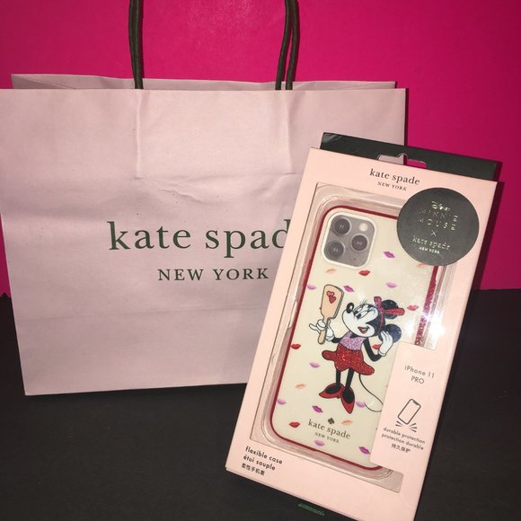 Disney x Kate Spade Minnie Mouse iphone 11 Pro Case w/Pink Shopping Gift Bag Set - Picture 3 of 6